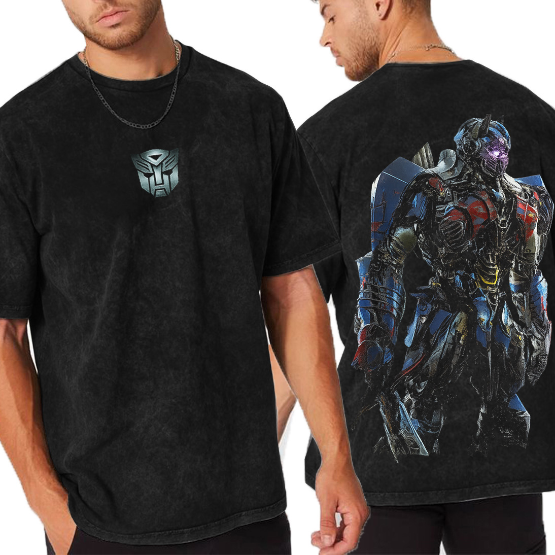 Optimus Prime in Transformers the last Knight Washed Unisex T-Shirt