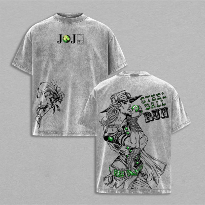 JOJO Gyro Unisex  Washed T-Shirt