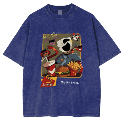 [Copy]Hinata Hyuga - Anime Double Printed Vintage Unisex Washed T-Shirt