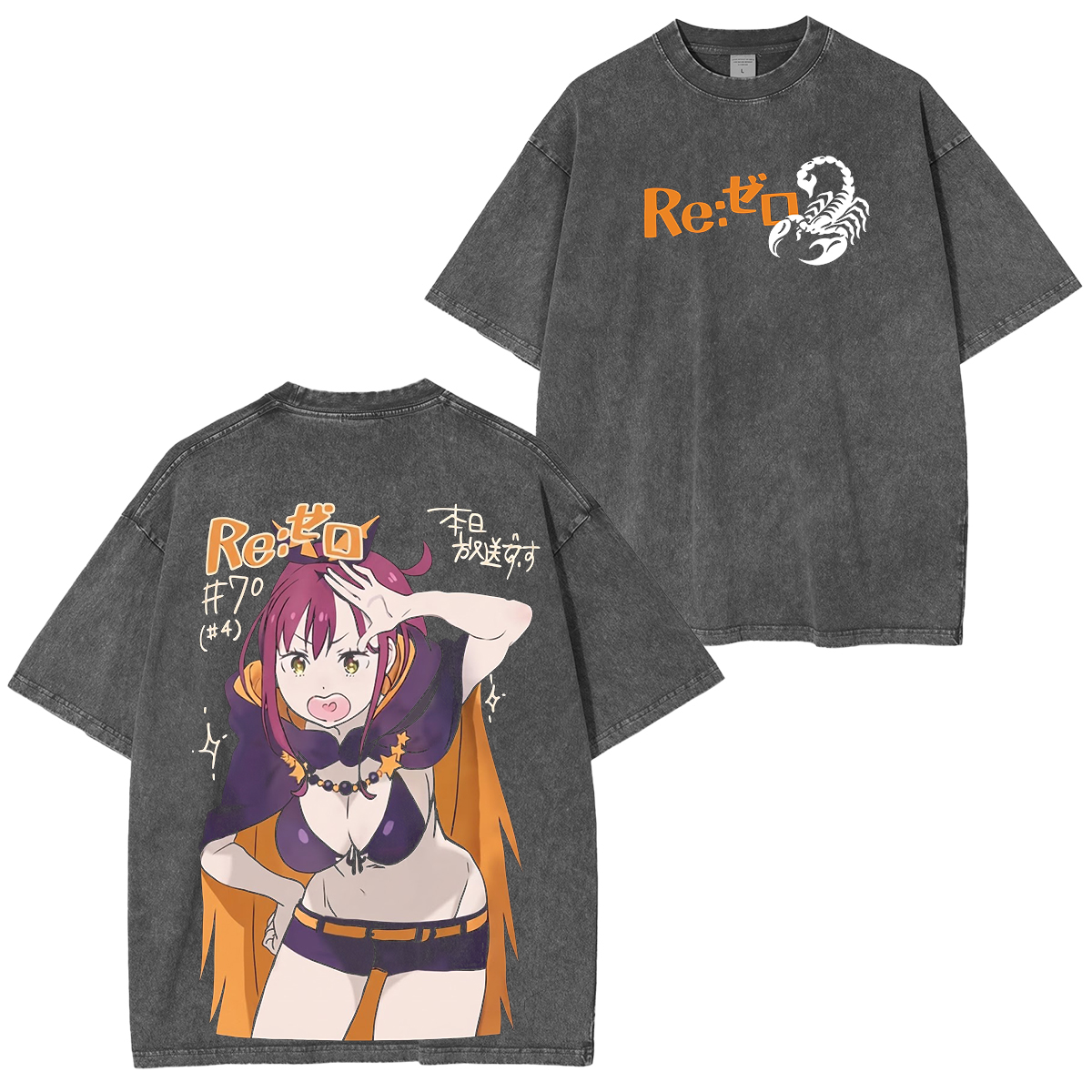 Shaula Re zero best waifu anime Unisex Washed T-Shirt
