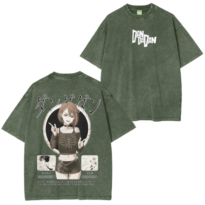 Momo Ayase Dandadan Anime Manga Vintage Unisex Washed T-Shirt