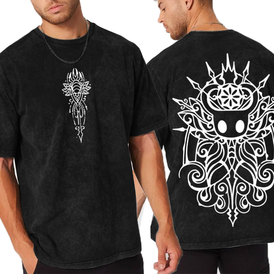 Hollow Knight Knight of silence Vintage Unisex Washed T-Shirt