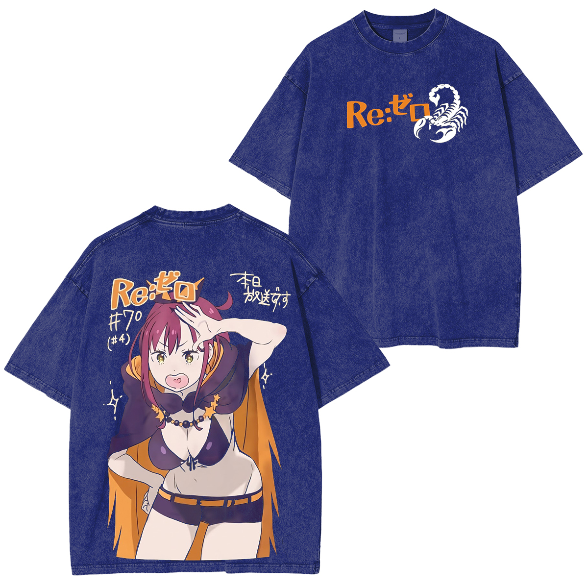 Shaula Re zero best waifu anime Unisex Washed T-Shirt