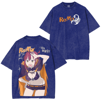Shaula Re zero best waifu anime Unisex Washed T-Shirt