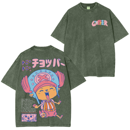 One Piece Tony Tony Chopper Unisex  Washed T-Shirt