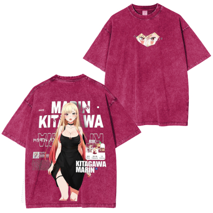 Marin Kitagawa Graphic Oversized Unisex Washed T-Shirt