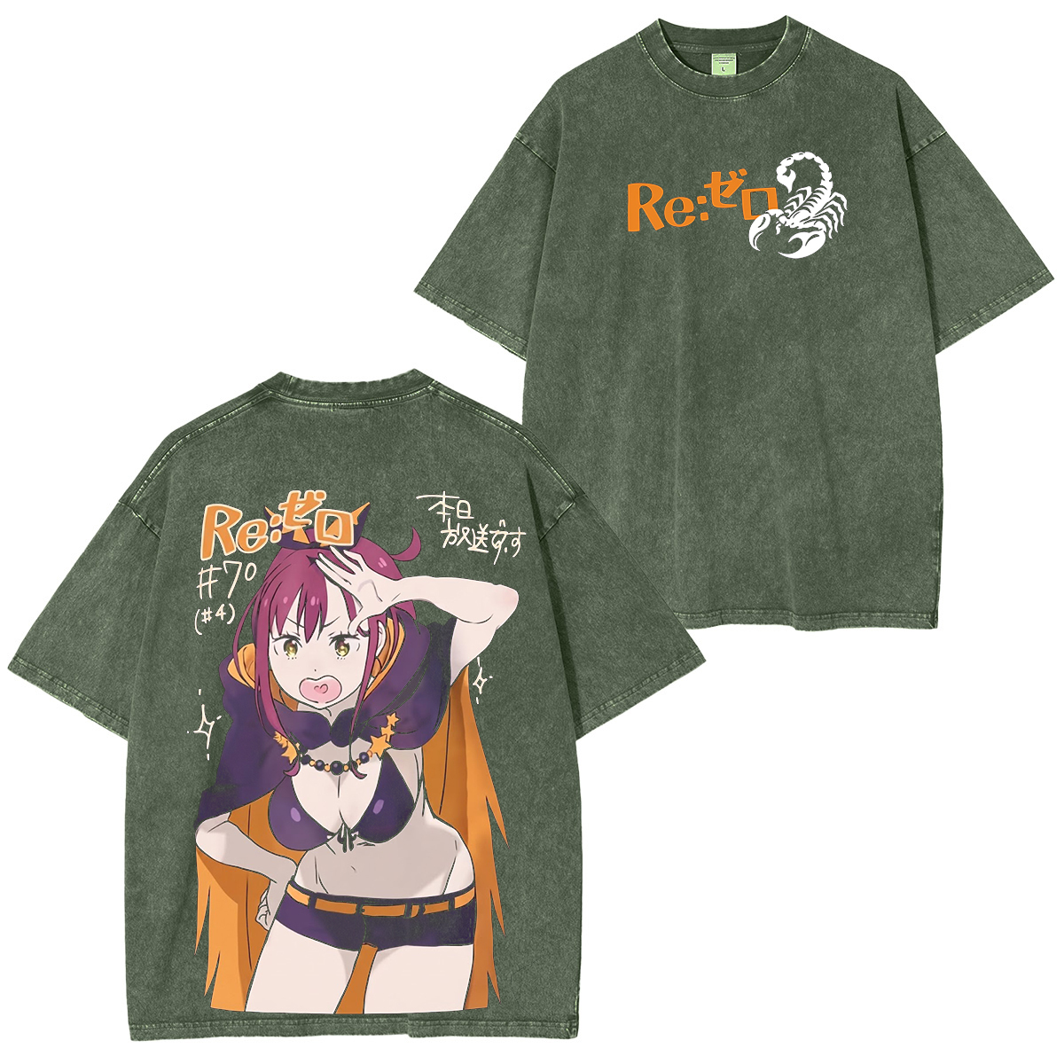 Shaula Re zero best waifu anime Unisex Washed T-Shirt