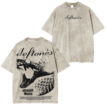 Heavy cotton, heavy riffs �C rock your fit with Deftones. Unisex Washed T-Shirt
