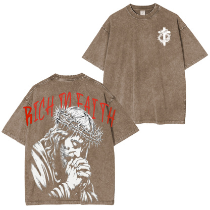 Faith isn��t quiet Unisex Washed T-Shirt