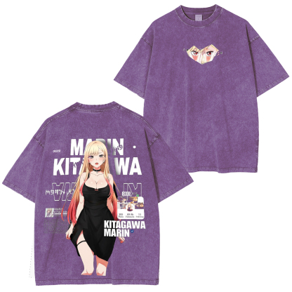 Marin Kitagawa Graphic Oversized Unisex Washed T-Shirt