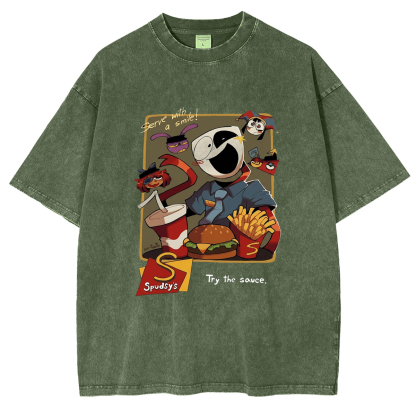 [Copy]Hinata Hyuga - Anime Double Printed Vintage Unisex Washed T-Shirt