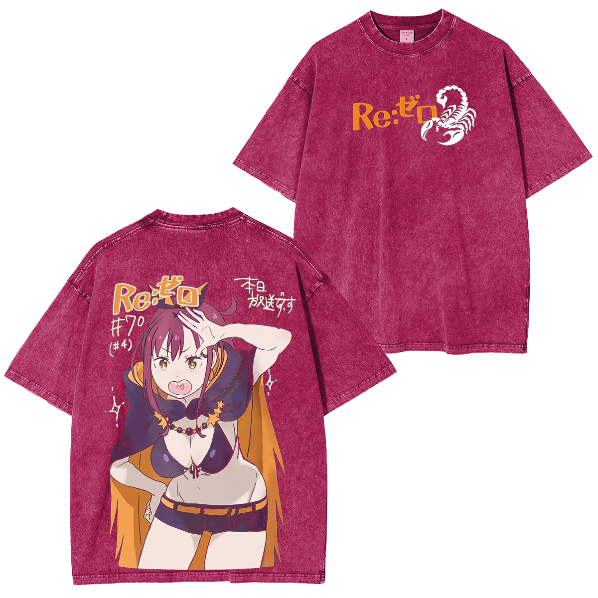 Shaula Re zero best waifu anime Unisex Washed T-Shirt