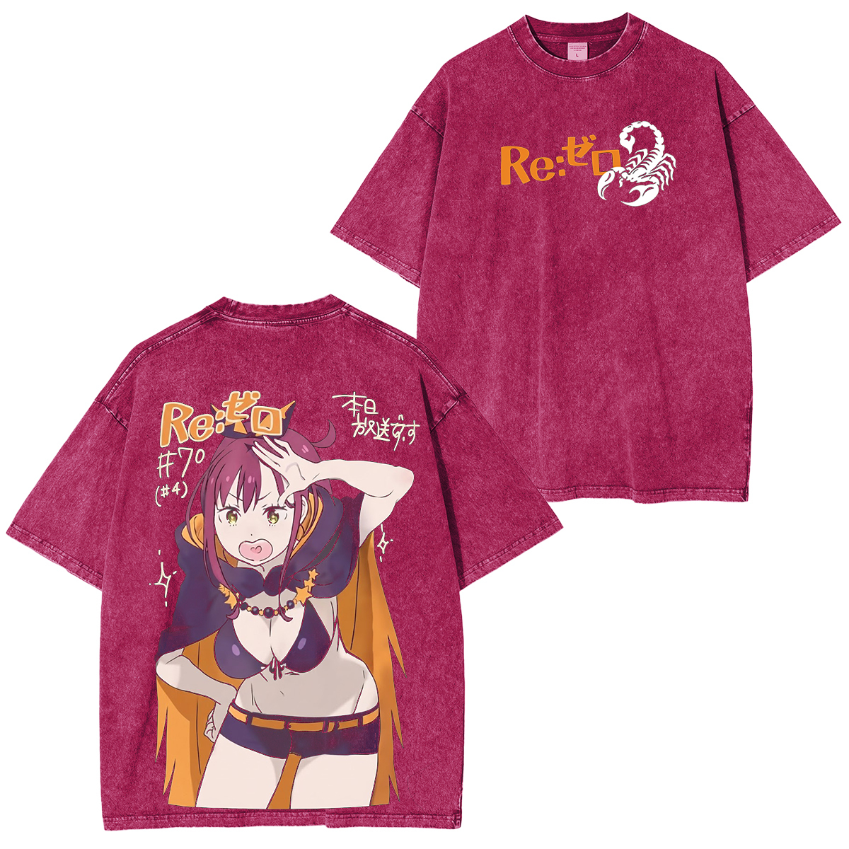 Shaula Re zero best waifu anime Unisex Washed T-Shirt