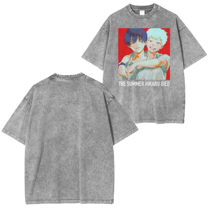 thesummerhikarudied:Hikaru and Yoshiki Official Art Double Retro Washed T-Shirt
