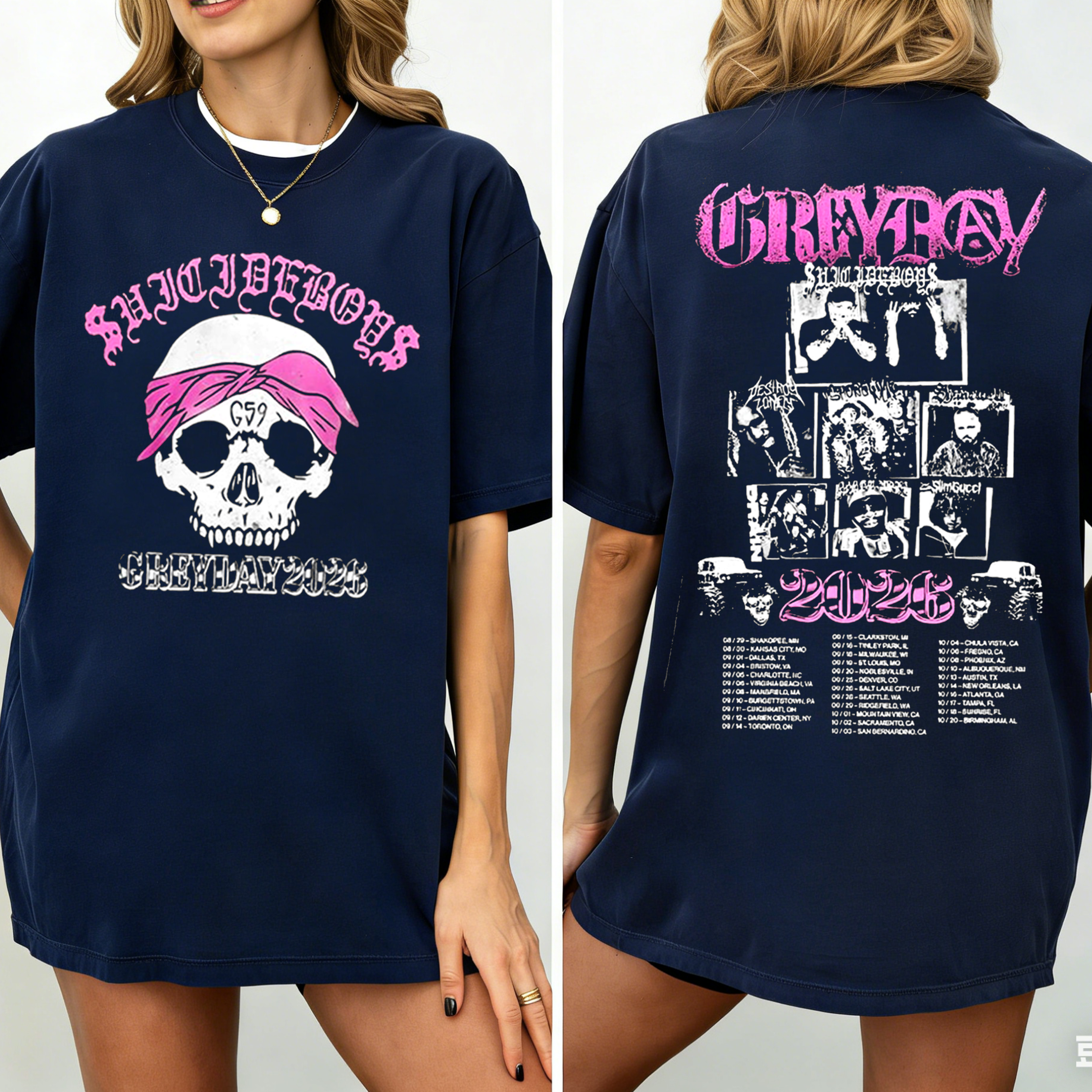 Grey Day 2026 Tour,Suicideboys G59 Unisex Washed T-Shirt