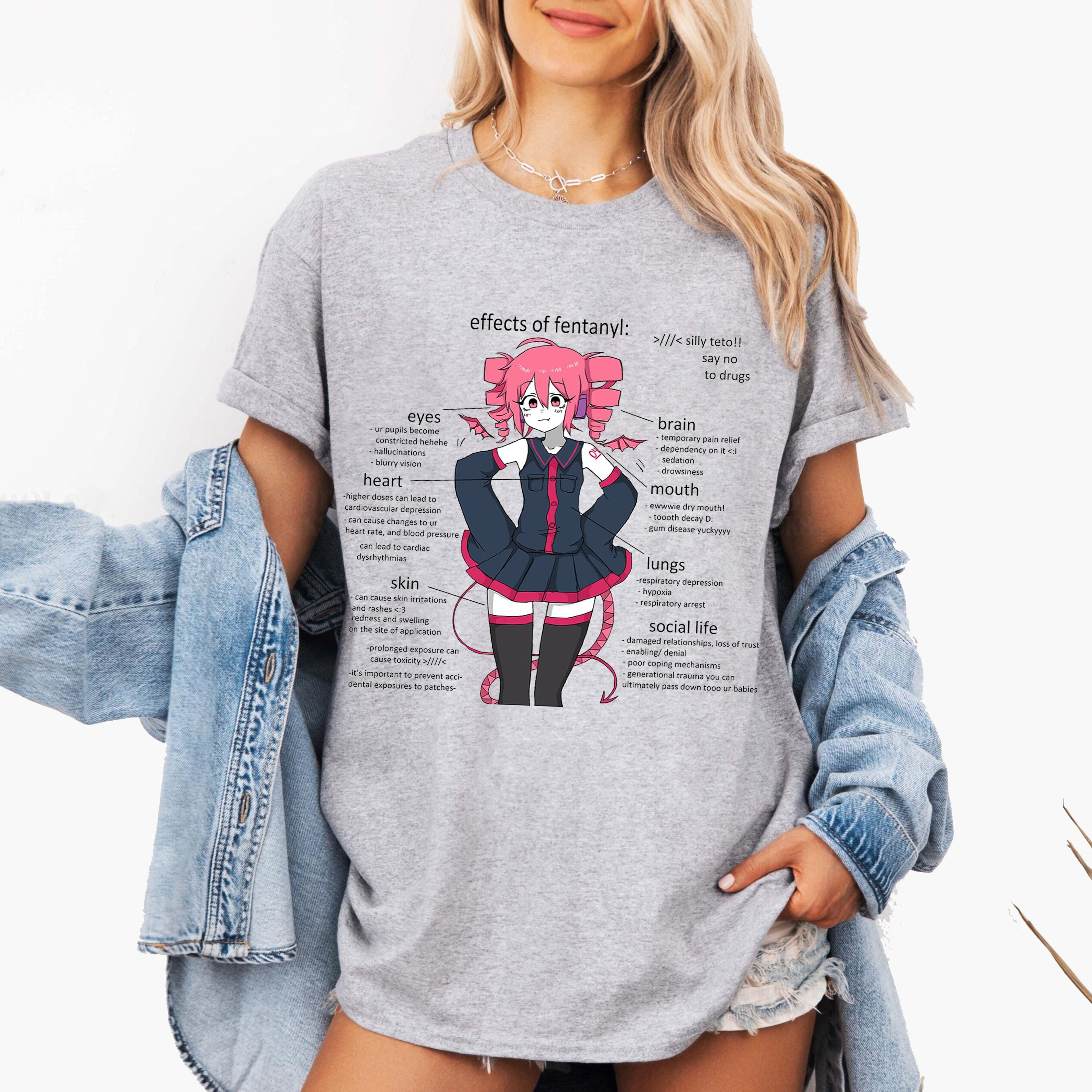Kasane Teto Funny Graphic Oversize Unisex Shirts/Crewneck/Hoodie