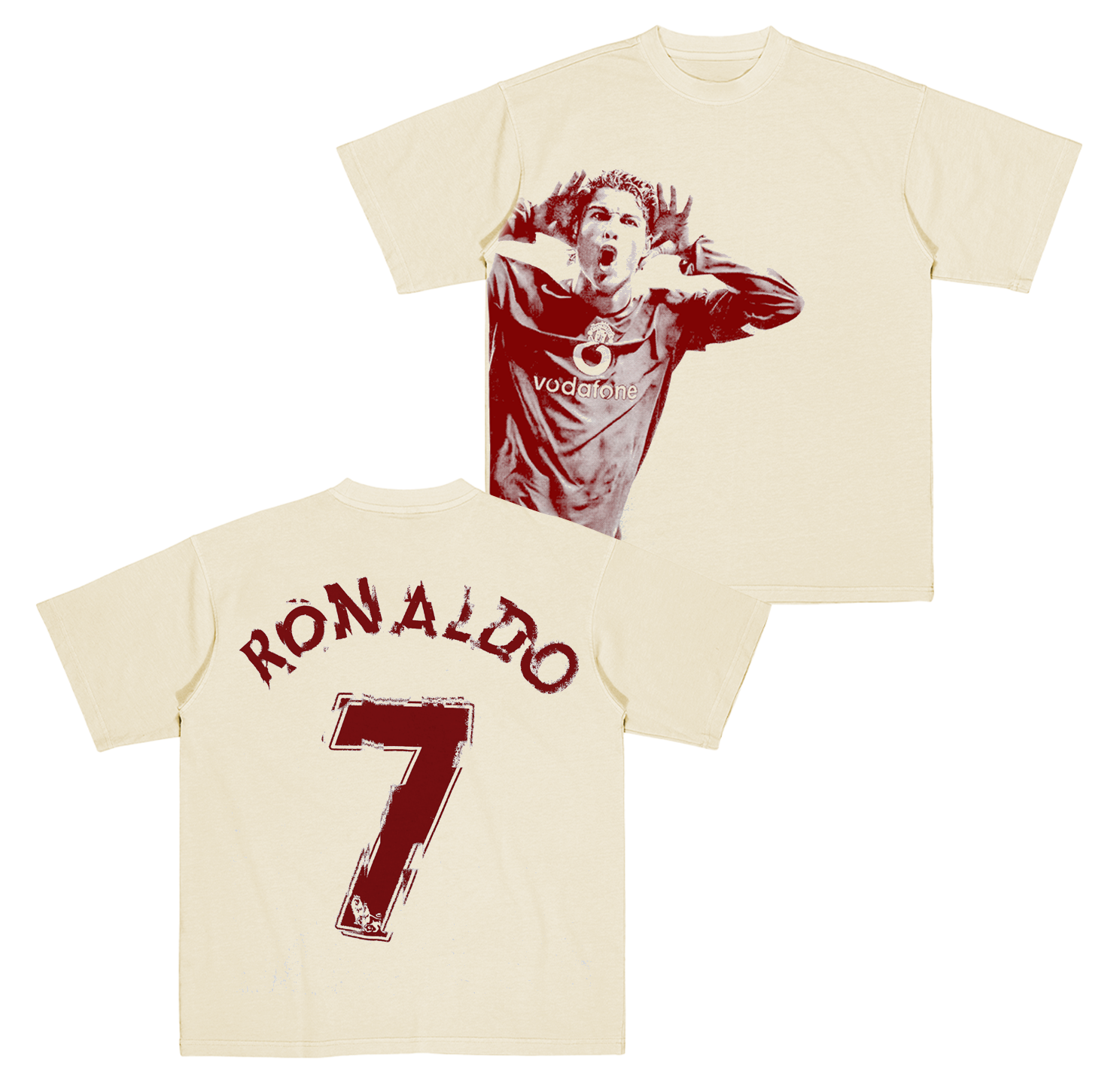 CR7 HALFTONE  Graphic Oversize Unisex Shirts/Crewneck/Hoodie