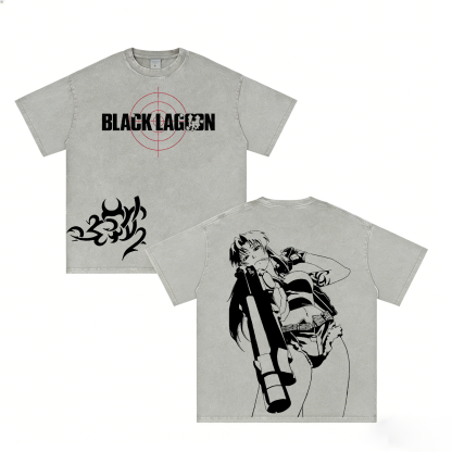 Black Lagoon Anime Unisex Washed T-Shirt