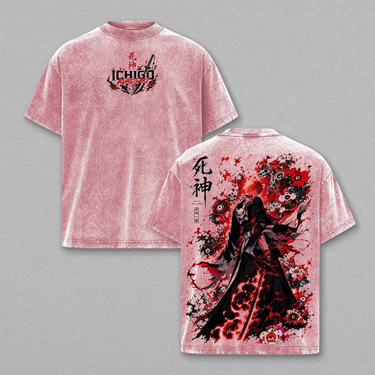Ichigo Kurosaki,Bleach Anime Unisex Washed T-Shirt