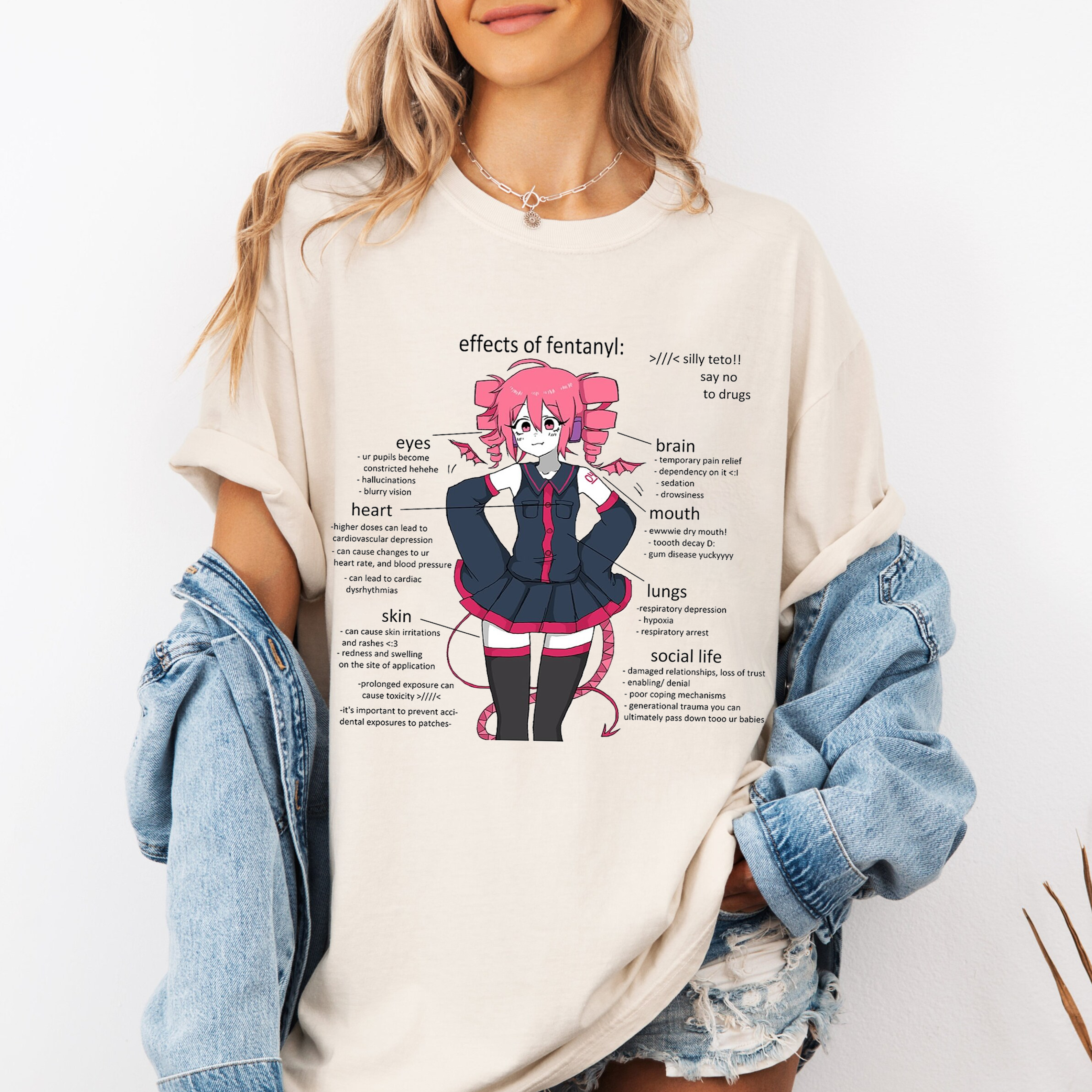 Kasane Teto Funny Graphic Oversize Unisex Shirts/Crewneck/Hoodie