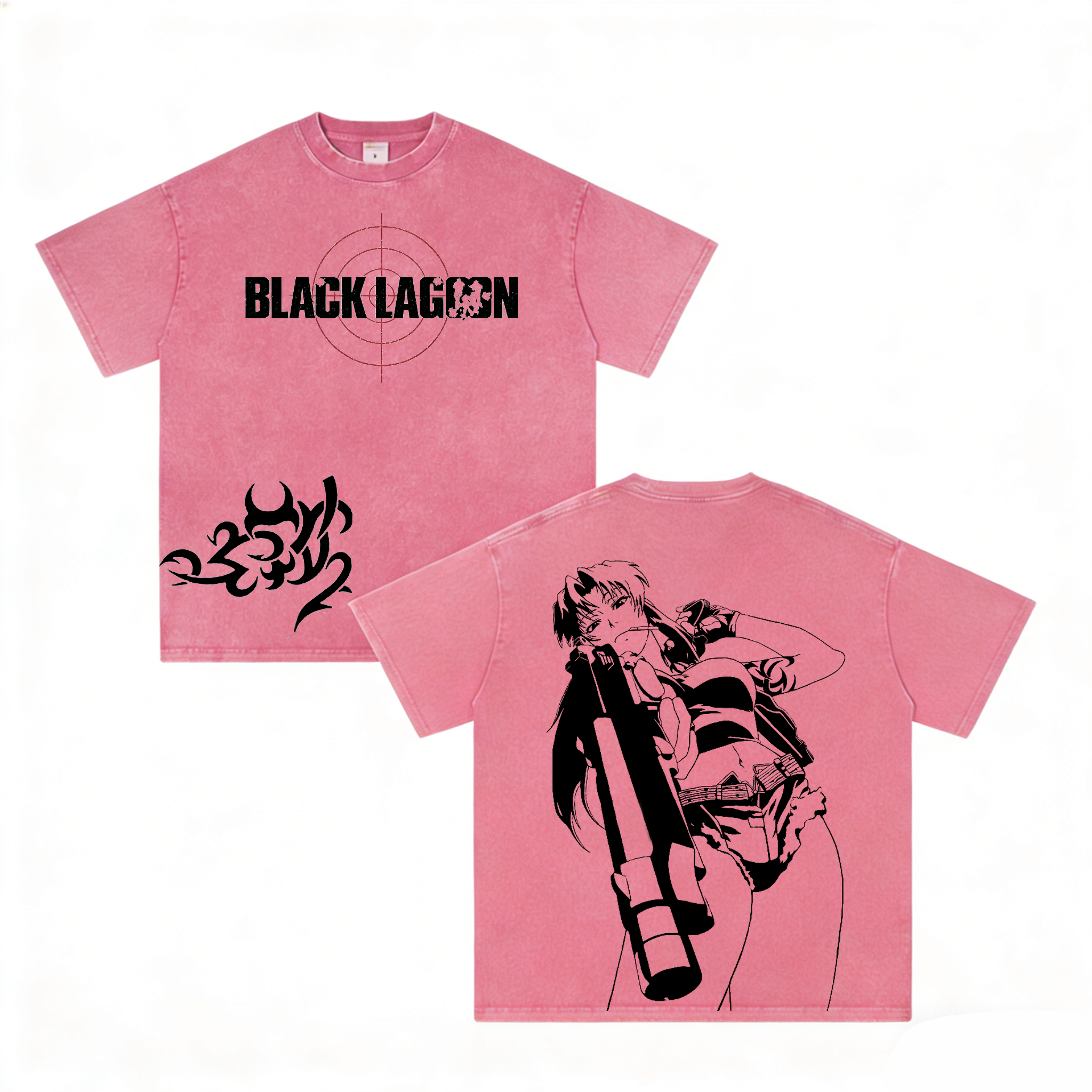 Black Lagoon Anime Unisex Washed T-Shirt