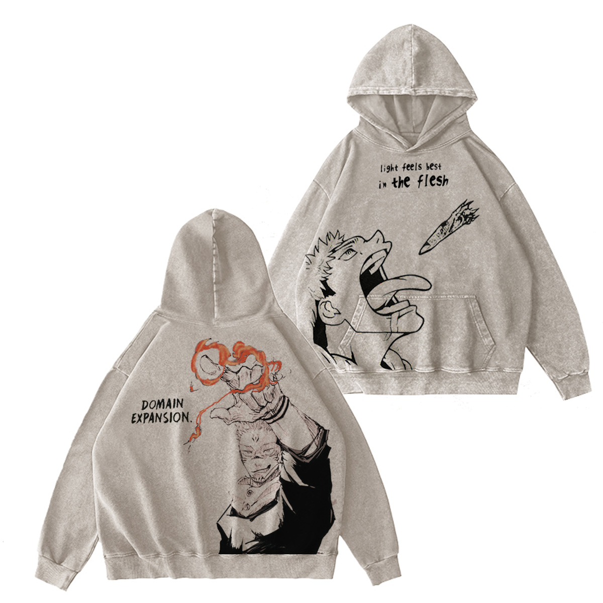 Yuji x Sukuna Vintage Washed T-shirt/Crewneck/Hoodie