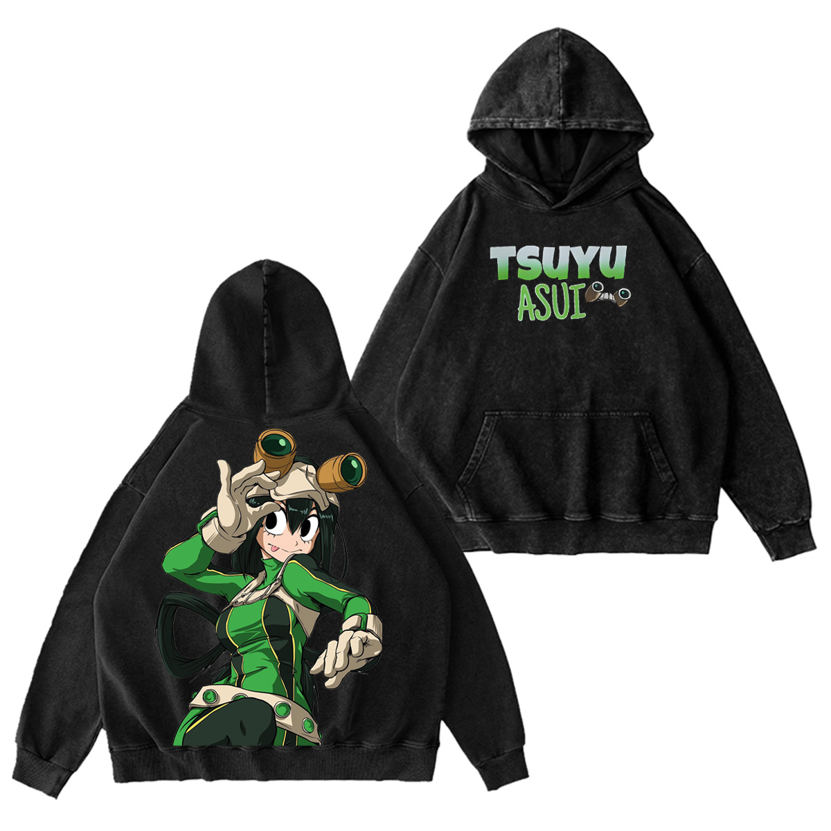 Tsuyu Asui from My Hero Academia Oversized Washed T-shirt/Crewneck/Hoodie