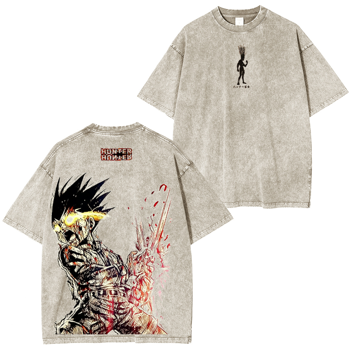 Gon Freecss Hunter �� Hunter Anime Oversized T-shirt/Crewneck/Hoodie
