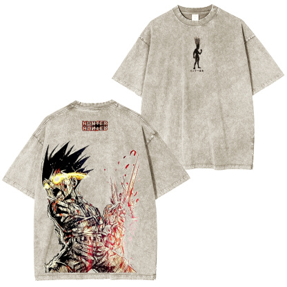 Gon Freecss Hunter �� Hunter Anime Oversized T-shirt/Crewneck/Hoodie