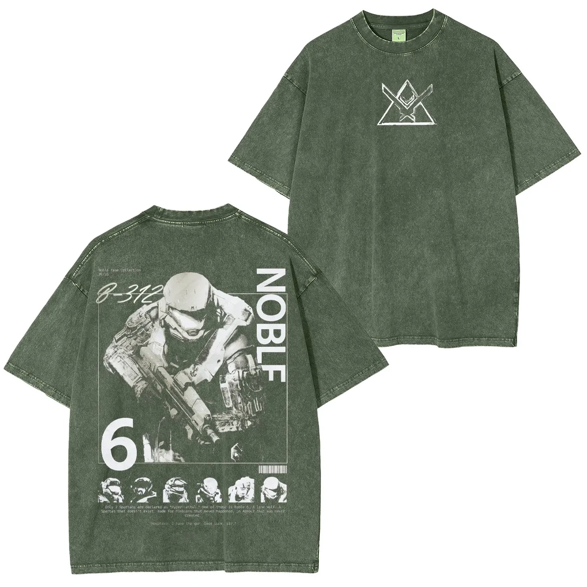 Noble Team Halo: Reach  Washed T-shirt/Crewneck/Hoodie