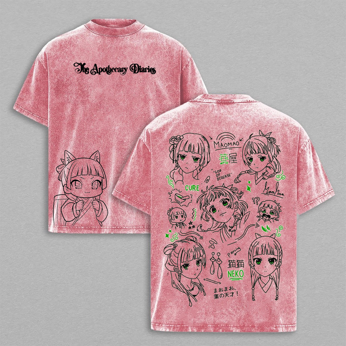 The Apothecary Diaries Washed T-shirt/Crewnec