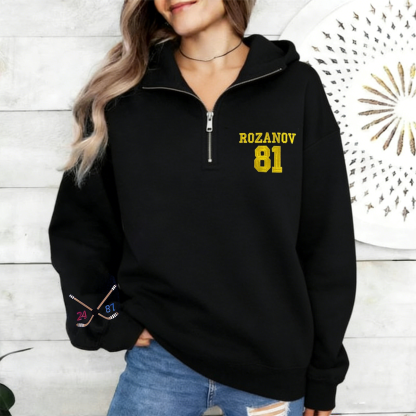 Team Hollanov Embroidered Premium Quarter-Zip Sweater