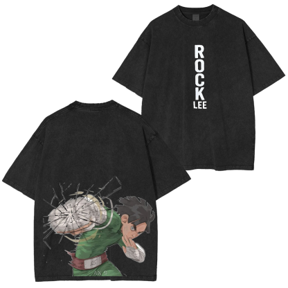 Rock Lee Vintage Washed Anime Oversized T-shirt/Crewneck/Hoodie