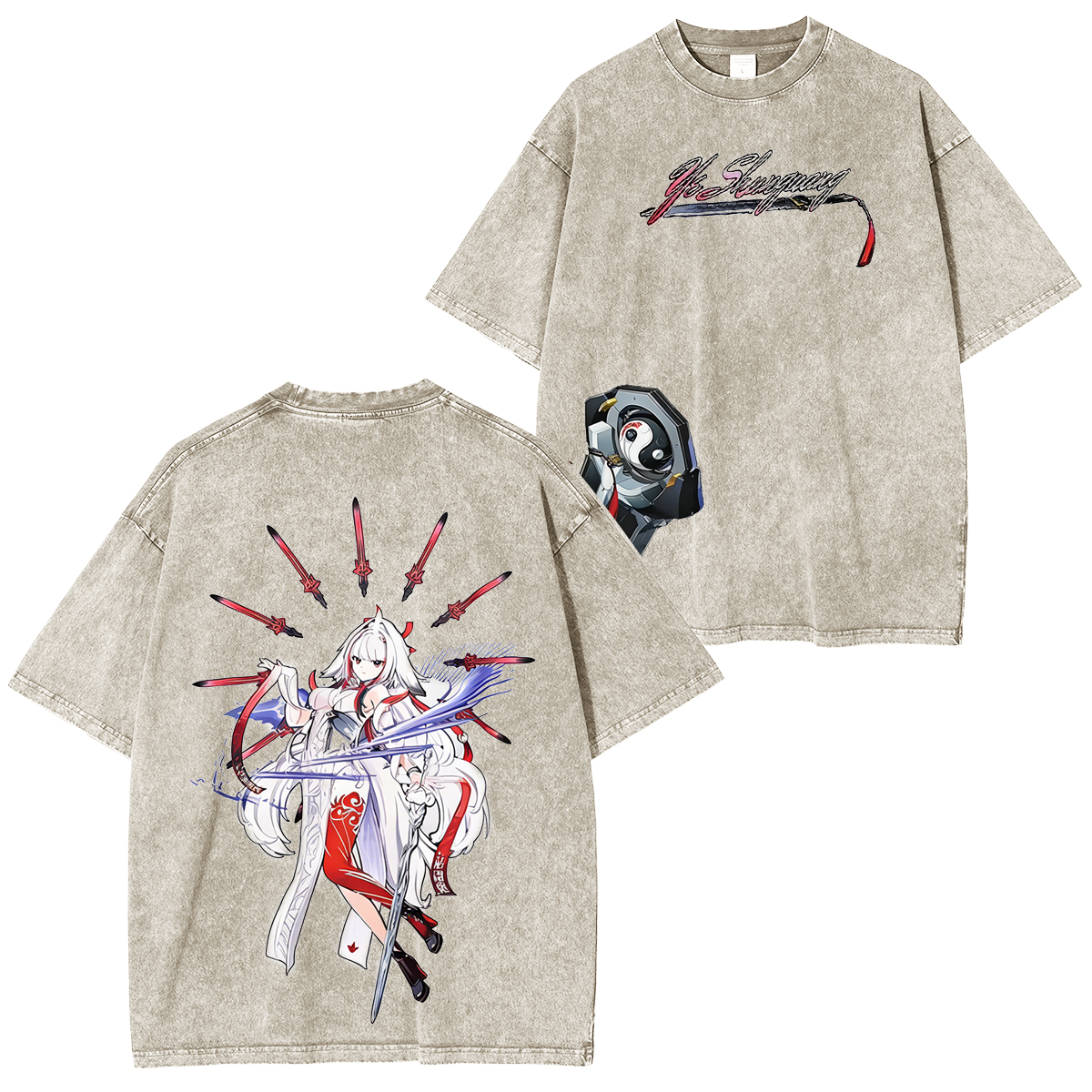 White Ye Shunguang Washed T-shirt/Crewneck/Hoodie