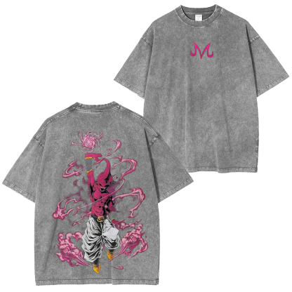 Dragon Ball Majin Buu Print Anime Washed T-shirt/Crewneck/Hoodie