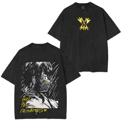 Feel the Raindrops Anime Washed T-shirt/Crewneck/Hoodie
