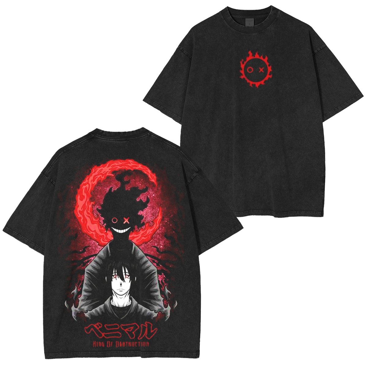 Vintage King Of Destruction Graphic Washed T-shirt/Crewneck/Hoodie