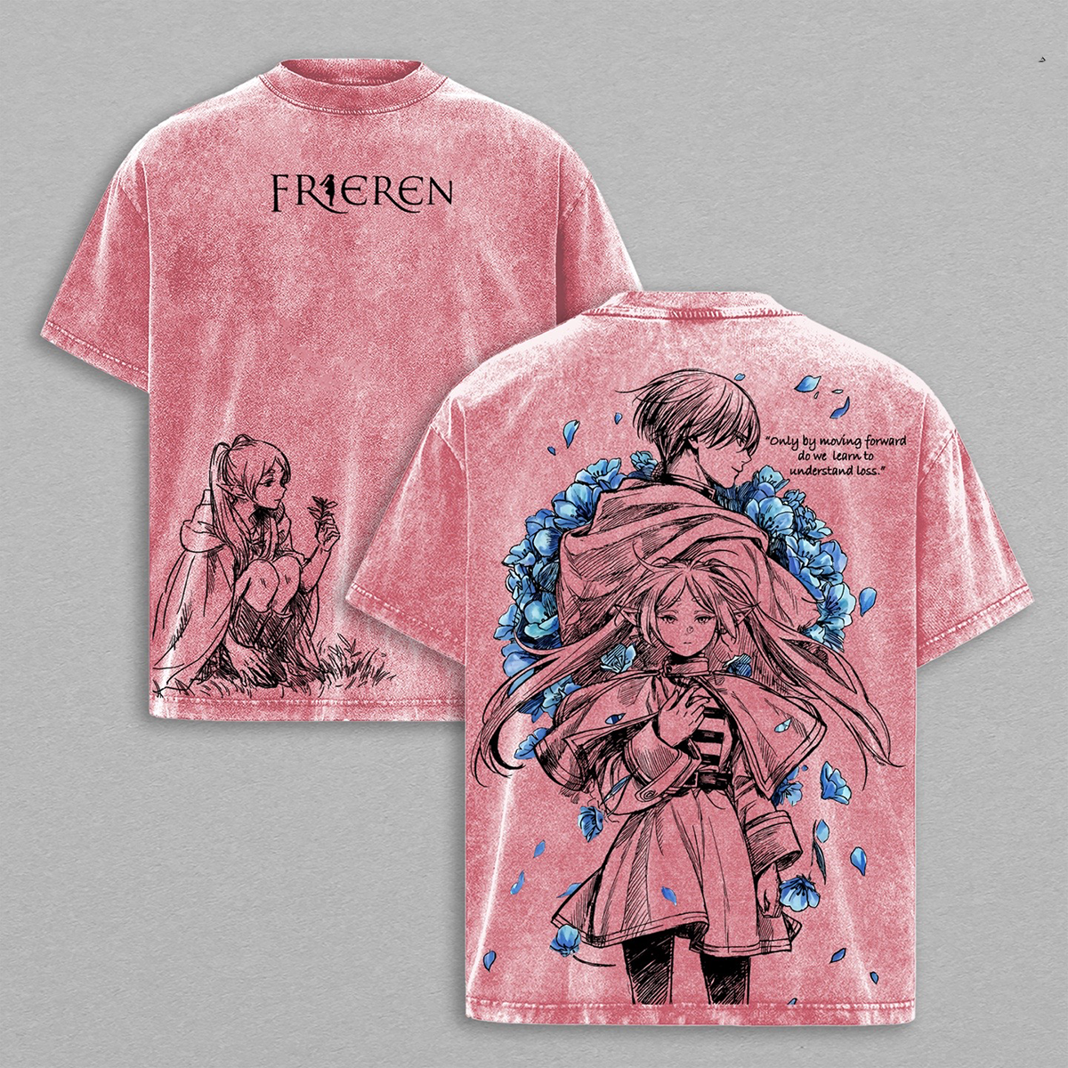 Frieren Anime Washed T-shirt/Crewneck/Hoodie