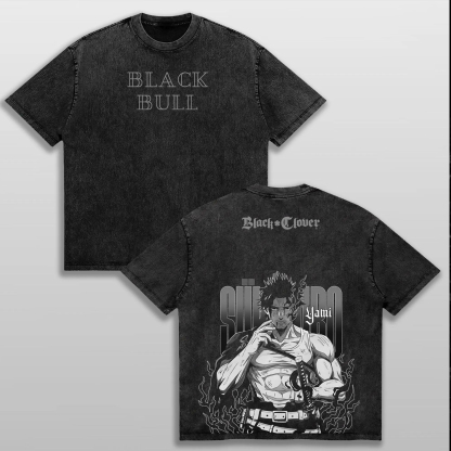 Yami Sukehiro Black Clover Washed T-shirt/Crewneck/Hoodie