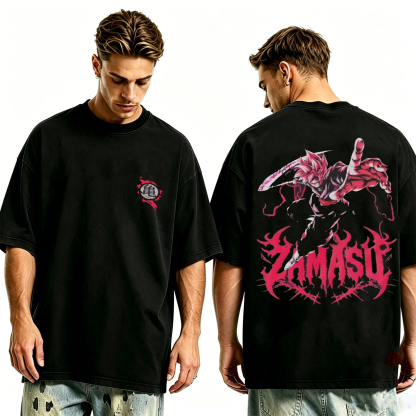 Black Goku x Zamasu Dragon Ball Z Vintage Unisex Washed T-Shirt