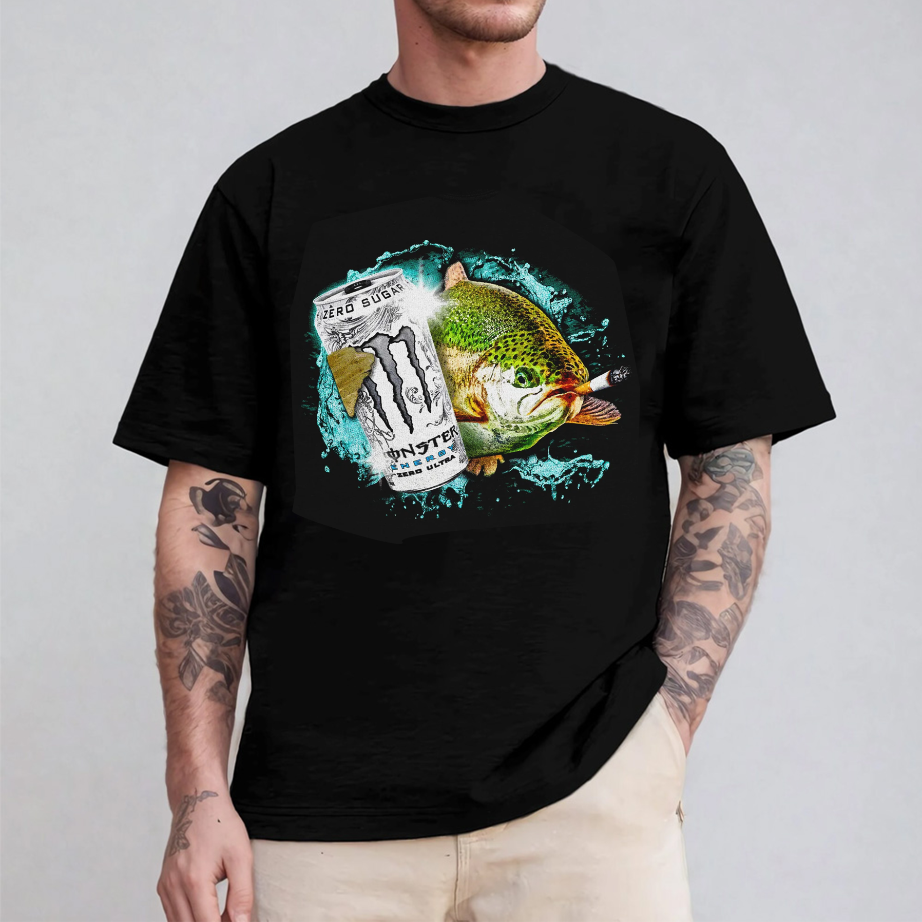 Dope Ass Fish Smoke Monster Beer Oversized T-shirt/Crewneck/Hoodie