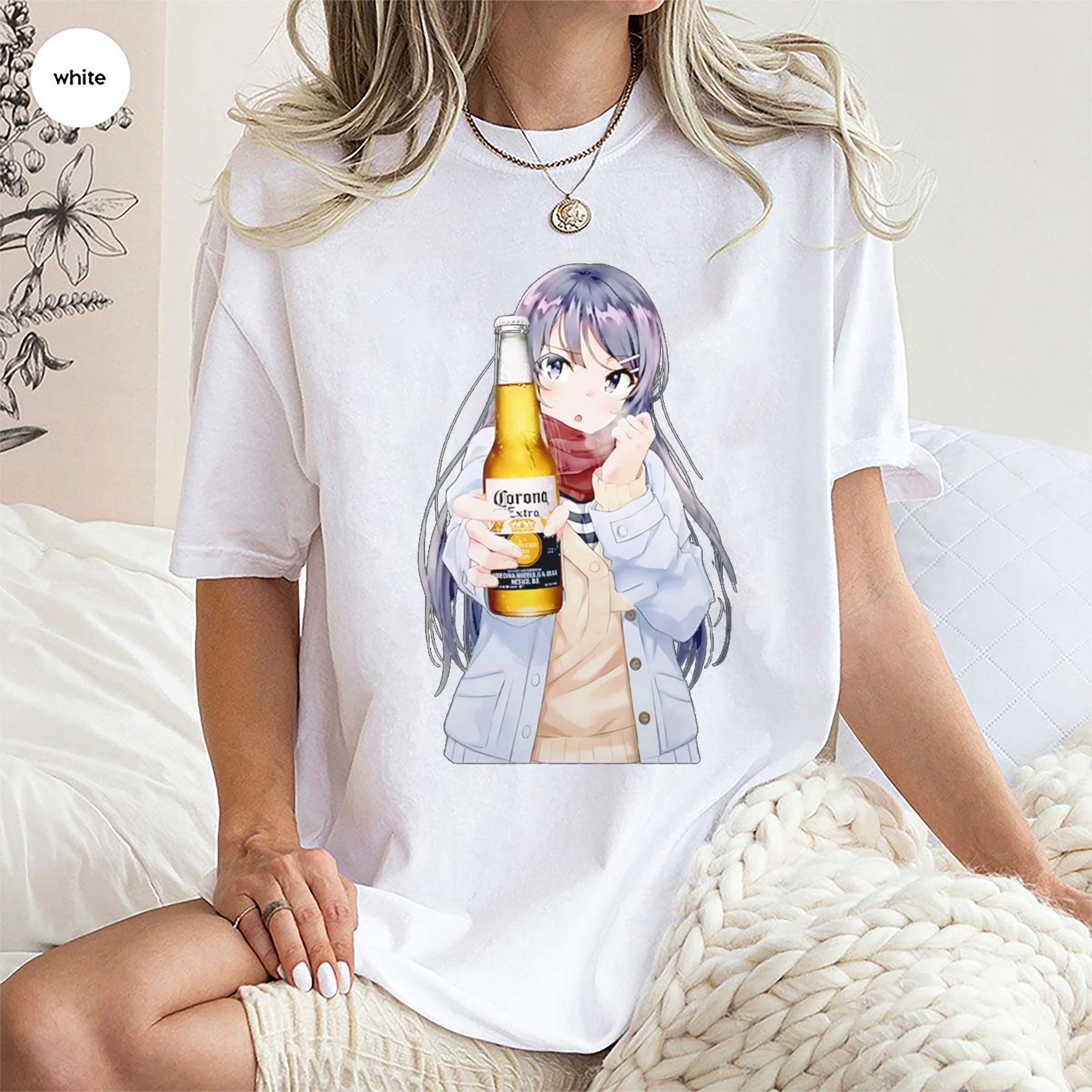 Rabbit Beer Mai Sakurajima Corona Extra Oversized T-shirt/Crewneck/Hoodie
