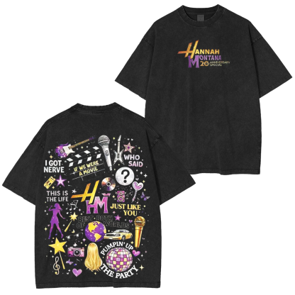 Hannah Montana 20th Anniversary Vintage Unisex  Washed T-Shirt