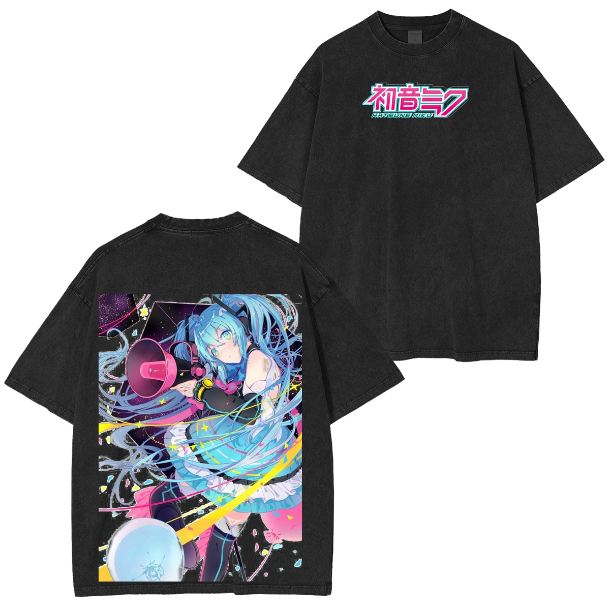 Hatsune Miku Vintage Unisex  Washed T-Shirt