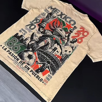Mexico 86 Vintage Unisex  Washed T-Shirt