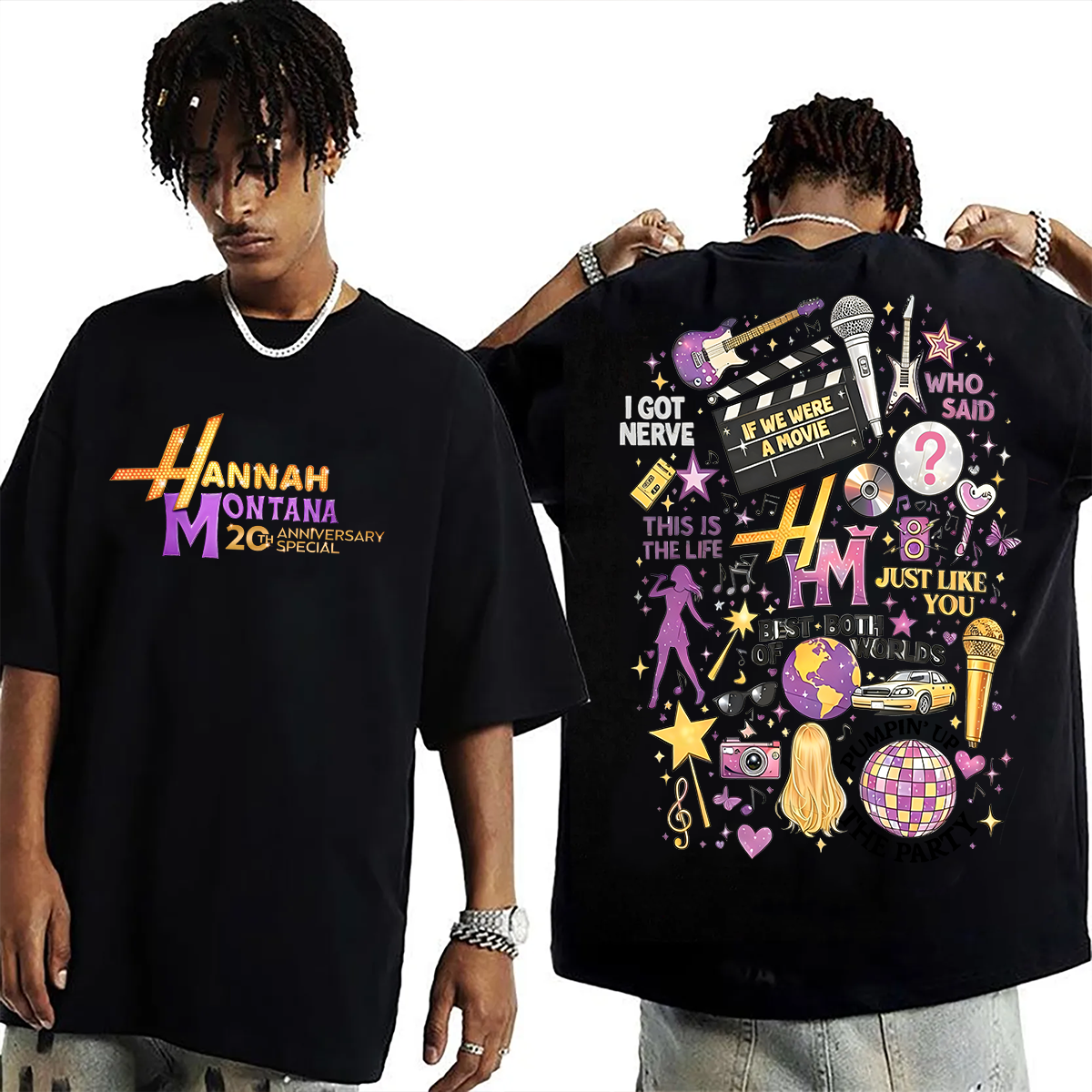 Hannah Montana 20 Years Unisex Washed T-Shirt