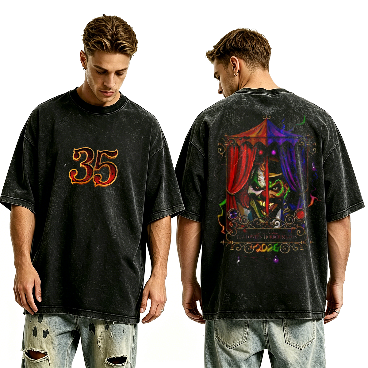 Halloween Horror Nights 2026 Coming Unisex Washed T-Shirt