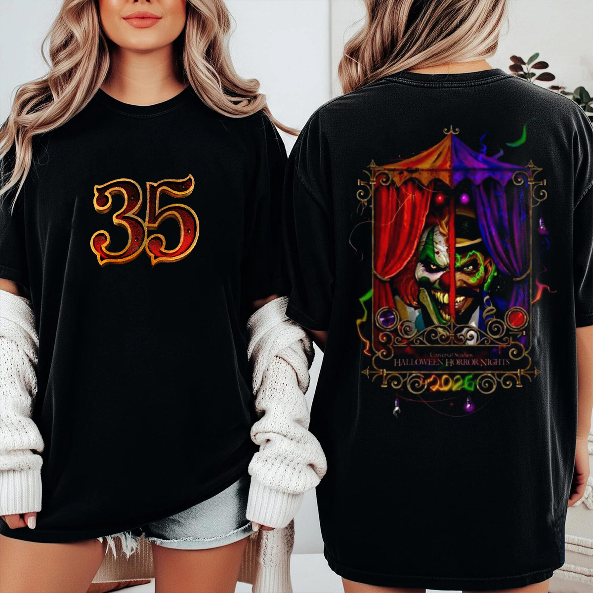 Halloween Horror Nights 2026 Coming Unisex Washed T-Shirt