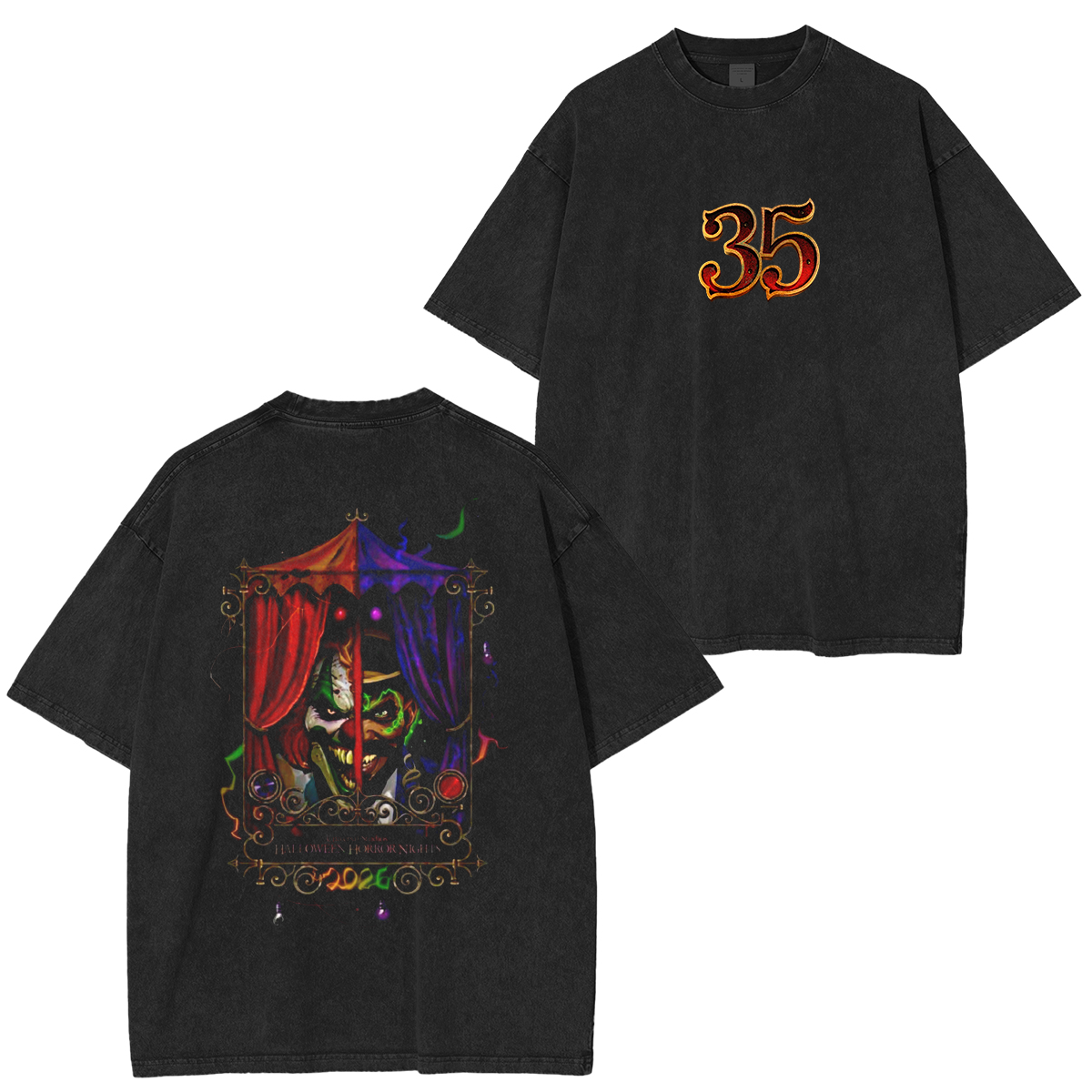 Halloween Horror Nights 2026 Coming Unisex Washed T-Shirt