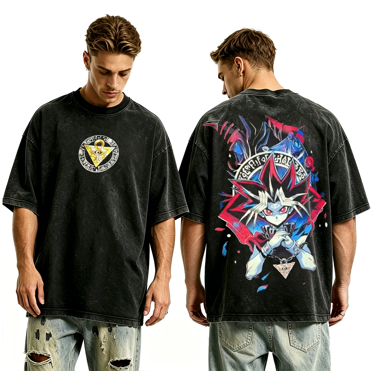 Dark Magician,Yu-Gi-Oh! Unisex Washed T-Shirt